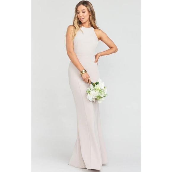 Show Me Your Mumu Dresses & Skirts - Show Me Your Mumu Chicago High Neck Gown Show Me The Ring Stretch Crepe S